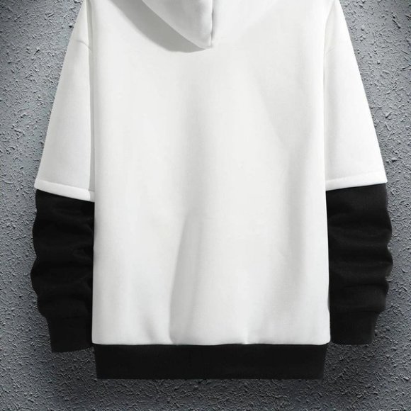 White Mens Drawstring Hoodie - Picture 4 of 7